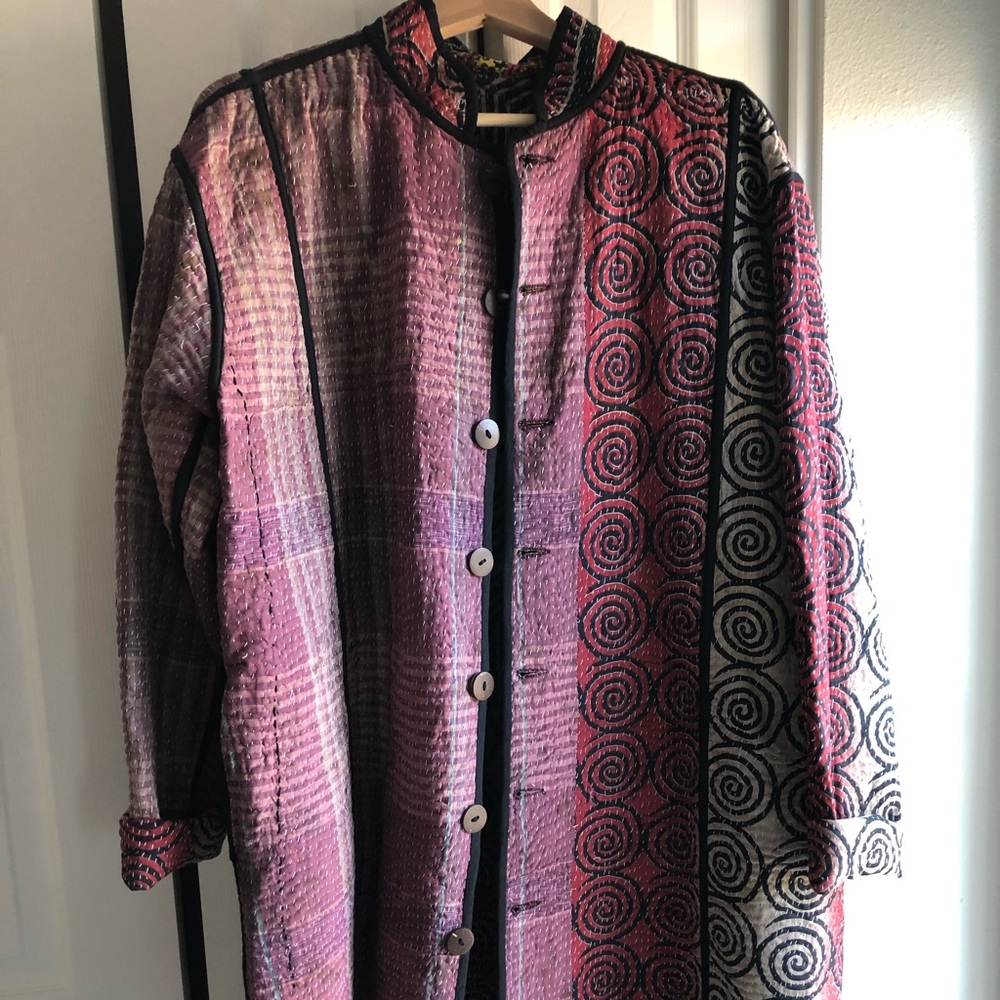 Unique Reversible Indian Kantha Jacket. - image 1